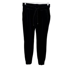 Lululemon Ready to Crush Black Velvet Velour Joggers Pants 10 Athleisure LW5EF1S